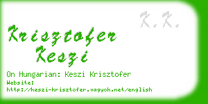 krisztofer keszi business card